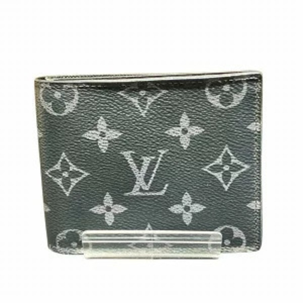 Louis Vuitton Monogram Eclipse Black Portefeuille Marco NM Bi fold Wallet